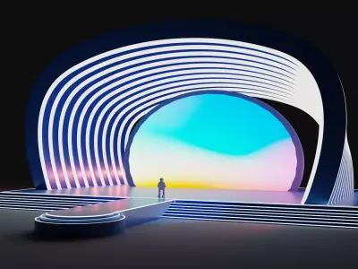 Entertainment Concert or Award Event Stage 3D model 3D model