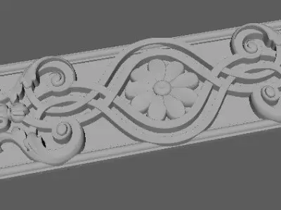 Central decor ornament for furniture 3D model 1111
