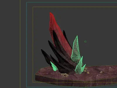 Game Model - Outstanding Volcanic Stone Teeth 02 3D model