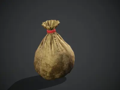 Bagful bag Low-poly 3D model