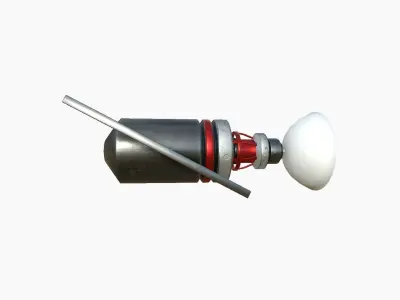 Satellite D04 Steel Red - SciFi Space Design Low-poly 3D model