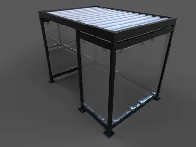 Bus Station Low-poly 3D model purchase