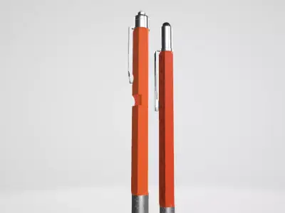 Multifunction Pen Set with Stylus Low-poly 3D model