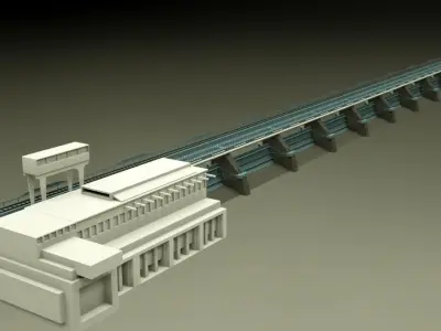 3D Printed Dam Architecture 3D print model