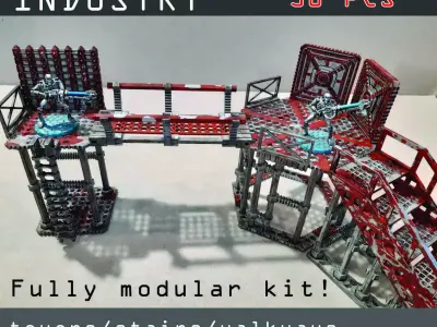 SCI-FI MODULAR TERRAIN 3D model