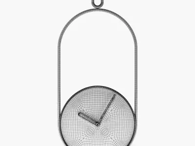 Wooden clock 3D model