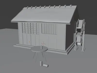 Hut Old House Low-poly 3D model
