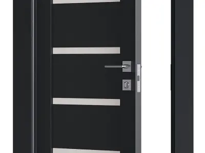 Modern entrance door 28 3D model