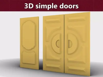 simple 3d doors Free 3D print model
