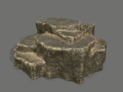 Rock Set Low-poly 3D model 34