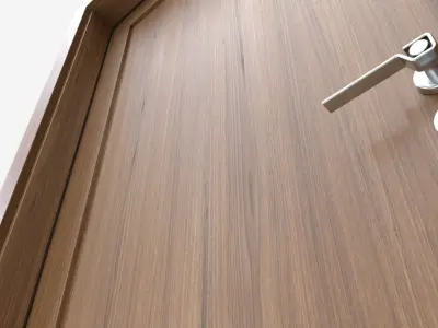 Modern Wooden Interior Door with Furniture 013 3D model