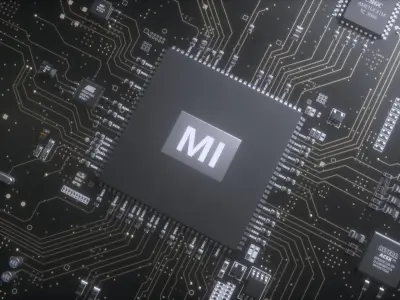 Electronic chip circuit board 3D model