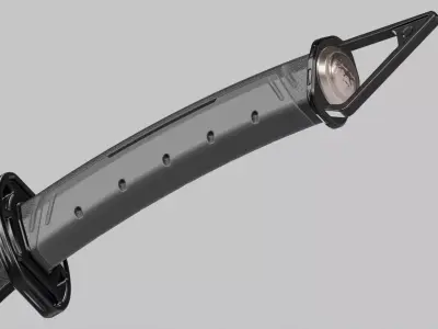 Akhtar-Knife Low-poly 3D model