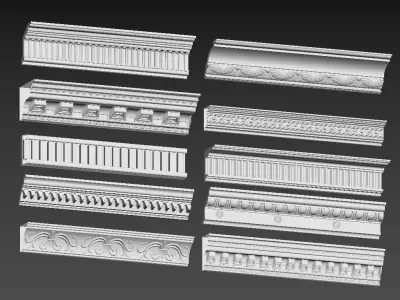 Gypsum molding 3D model