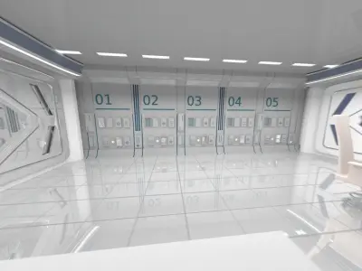 Sci-fi Room Fly-Through 3D model
