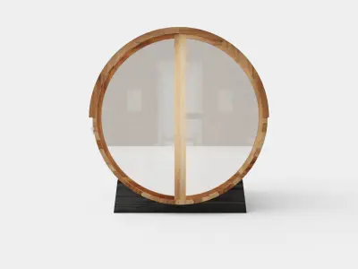 Barrel Sauna for 6 Person Low-poly 3D model get