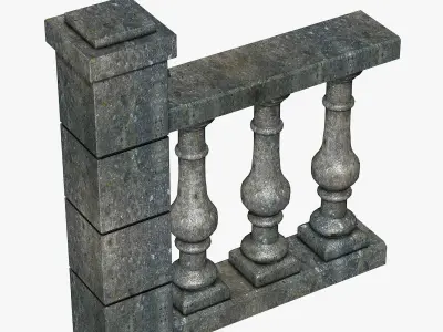 Stone Baluster 3D model