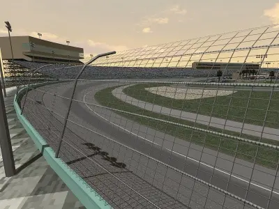 Homestead Miami Speedway Game Ready 3D model