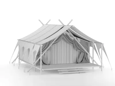 large camping tent 03 04 3D model