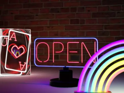 Neon Sign 3D model buy