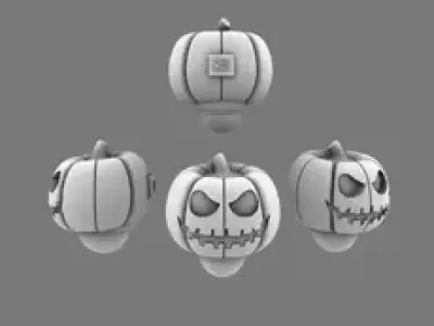 Pumpkin Lords V10K Jack-O-Lantern Helmets 3D print model