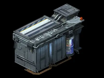 Spaceship - internal objects 02 3D model
