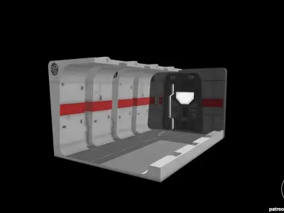 Star Wars Profundity Corridor Diorama for 375 and 6 inch figures 3D print model