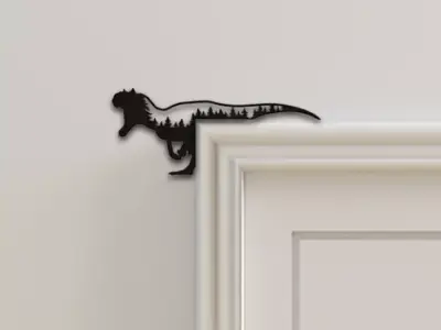 Dinasour Door Corner Decor 3D print model shop