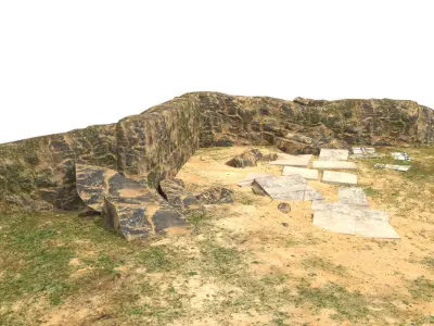 Forgotten Ruins Low-poly 3D model