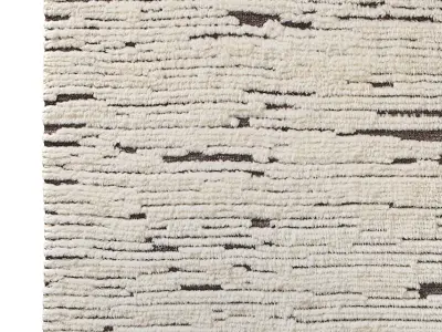 MORSE WOOL RUG Ivory Charcoal 3D model