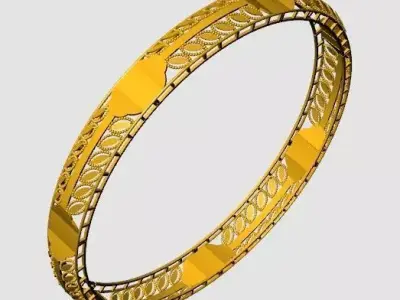 1265 Panel-Link Lattice Bangle 8gm 3D print model