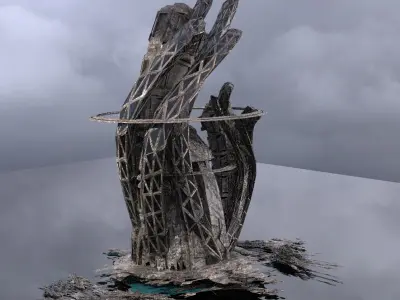 Guggenheim Sci fi tower 3D model