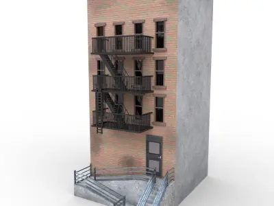 NYC Building 6 - PBR Low-poly 3D model