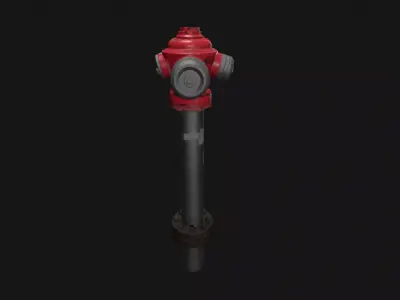 Fire Hydrant Low-poly 3D model