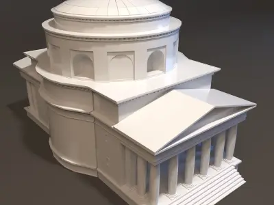 Neoclassical st Alexander Church Miniature 3D print model