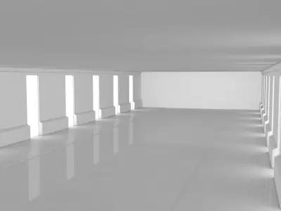 Sci Fi Warehouse Low-poly 3D model order