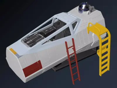 Model-X Cockpit Diorama 1-6 scale 3D print model