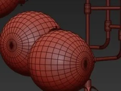 Bistro Globe Clear Glass Chandelier 3D model purchase