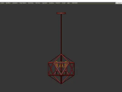 MODERN DIAMOND PRISM LANTERN Low-poly 3D model