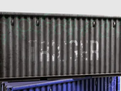 Containers Low-poly 3D model