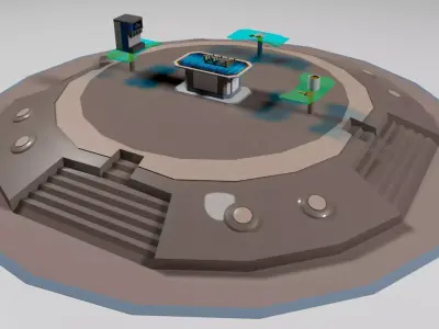 Sci-fi Surface 3D model