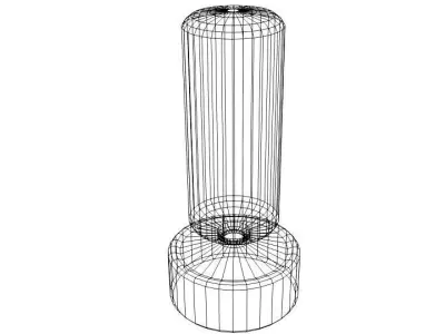 Martial-Art Training Equipment - Standing Kicking Bag 3D model