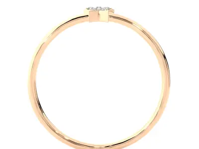 Light Minimalist Diamond Ring 3D print model