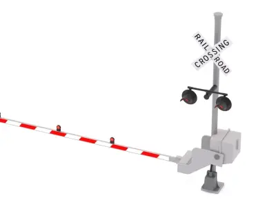 Crossing Signal 3 Low-poly 3D model