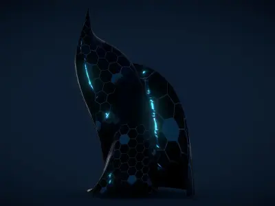 Weird Building Crystal Hex 3D model