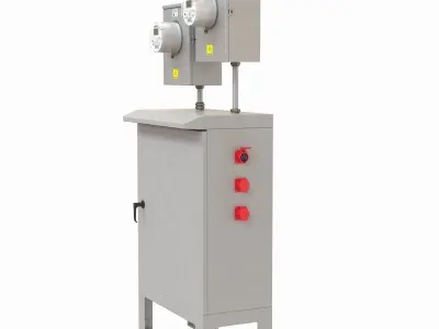 Electric meter with cable box 3D model