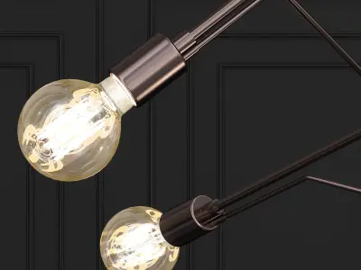 DIVERGENCE chandelier with four lights 3D model