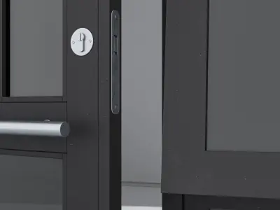 Aluminium door 212 3D model