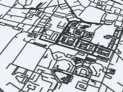 Kaliningrad Road Network and Streets 3D model
