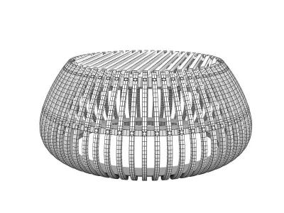 Bubo Bubo side table made of wood with glass on top 3D model
